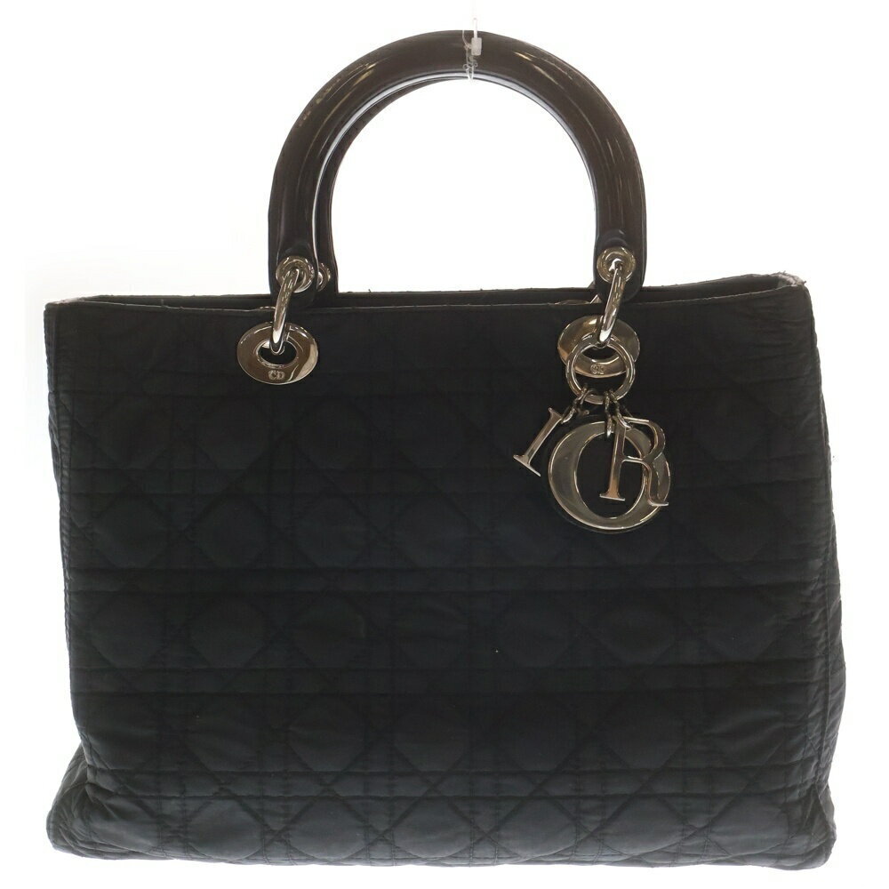 Christian Dior Lady Handbag Tote Bag Black